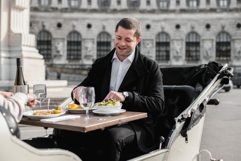 Vegane Stadtrundfahrt im Elektro Oldtimer